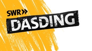 Logo des Radiosenders DASDING vom SWR auf orangenem Brush (SWR DASDING)